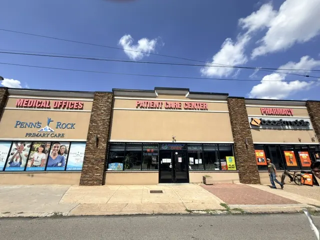 Street view of the Patient Care Center building on Washington Avenue, home of Patient Care Pharmacy